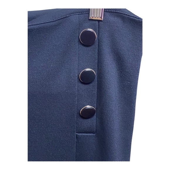 Ann Taylor Sailor Black High-Waisted Pants with Button Detail - Picture 3 of 6